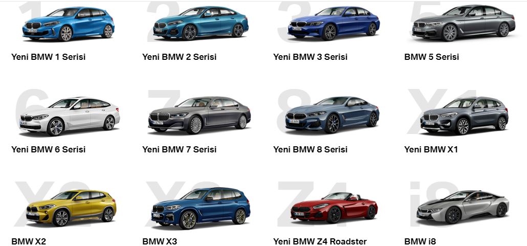BMW güncel fiyat listesi