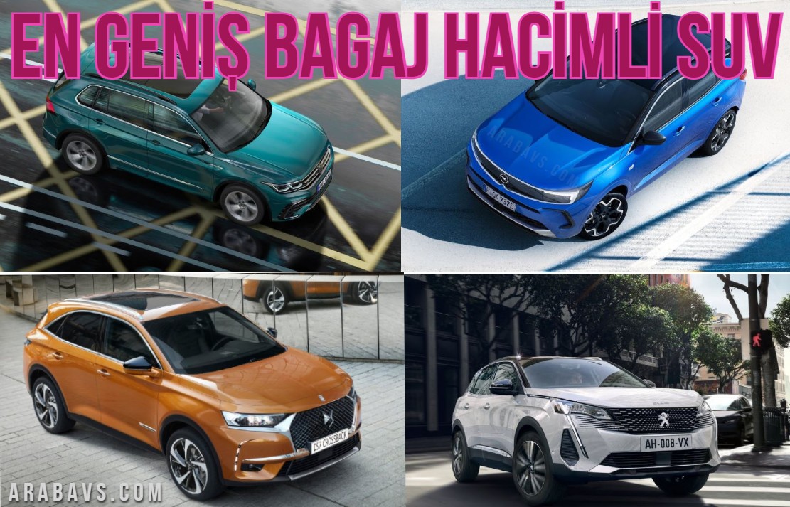 Bagaj hacmi en geniş SUV araçlar