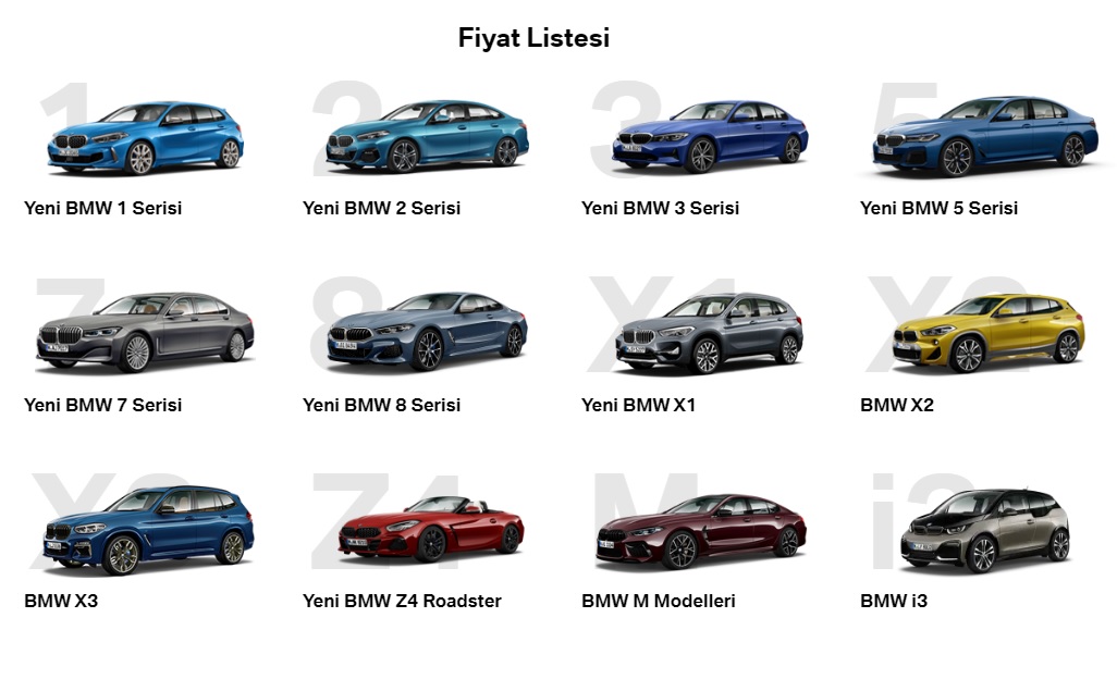 BMW Temmuz fiyat listesi