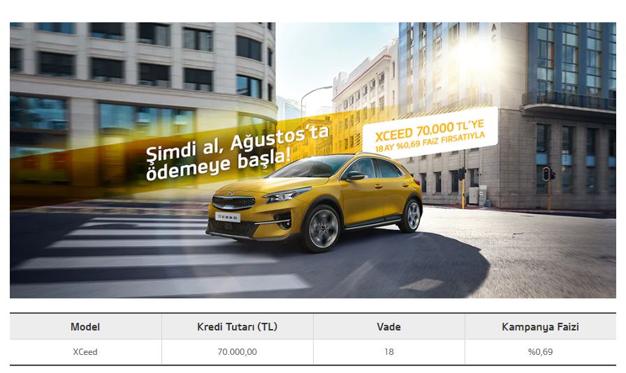 Kia xceed araç kampanyası