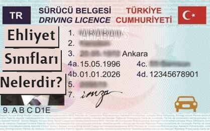 Hangi sürücü belgesi hangi araç sınıfını kullanır